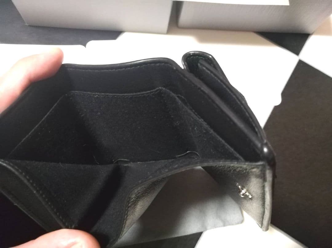 BALENCIAGA バレンシアガ ペーパー三つ折り財布 Black