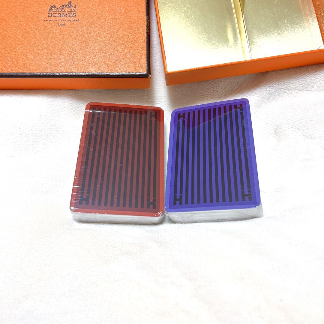 新品・未開封⭐︎レア◆HERMES◆ エルメス トランプ 赤・青 2セット 箱付き