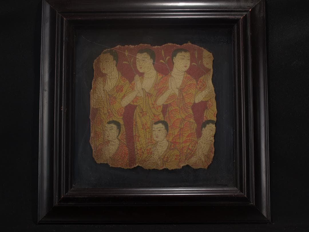 敦煌莫高窟壁画 彩絵　人物像 発掘品 AK1915A7-2