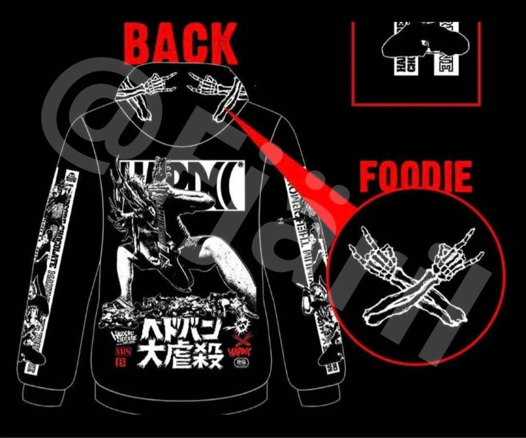 レア！マキシマムザホルモン コアチョコ ヘドバン大虐殺 コラボ パーカー XXL