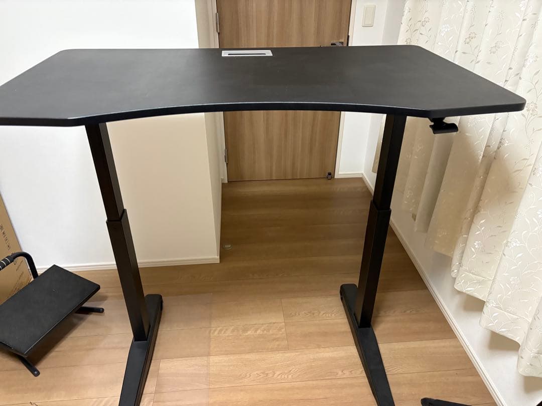 昇降デスク ガス圧 昇降 デスク 付W120×D68×H74.5～115.5cm