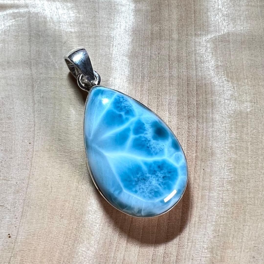 高品質　ラリマー　ペンダント　ネックレス　silver925 3-3