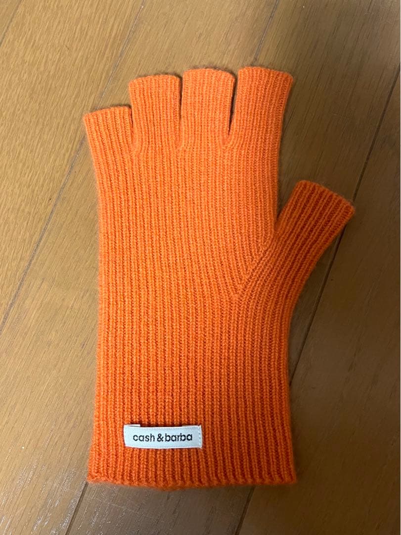 [新品未使用] cash&barba キャッシュベイビー グローブ　オレンジ
