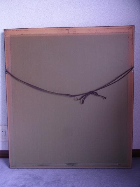 棟方志功　大判風呂敷　くちなし妃の柵　大首　版画絵　専門店額装品　布地印刷　染作