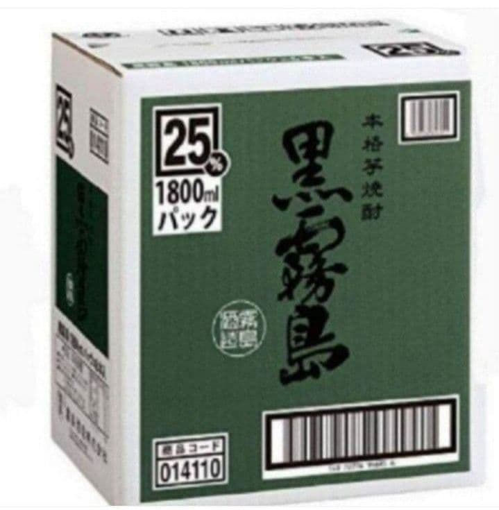 1304 黒霧島 芋 25度1.8Lパック 1ケ一ス( 6本入)