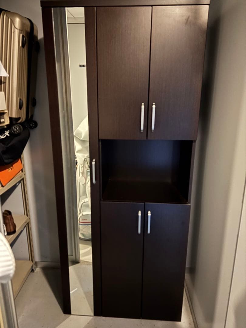 ニトリ　サンレモ　シューズボックス ダークブラウン