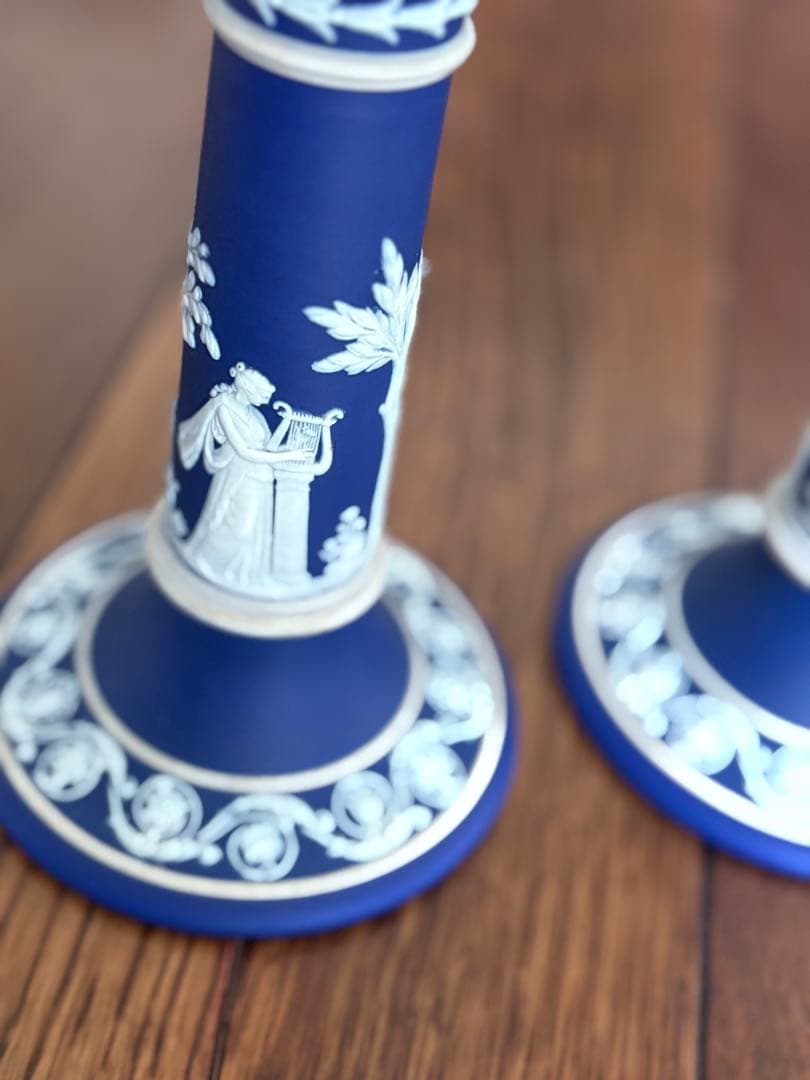 ウェッジウッド ジャスパー 燭台（キャンドルスティック）