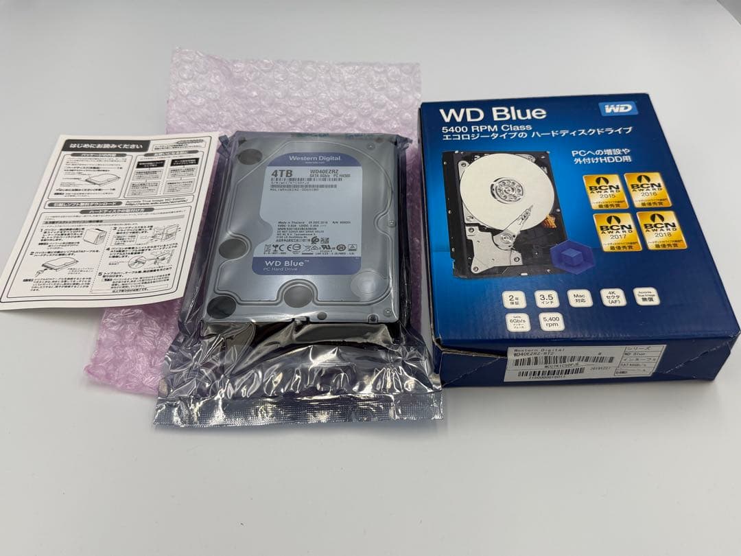 新品未使用 WD 4.0TB 5台 HDD CMR WD40EZRZ-RT2