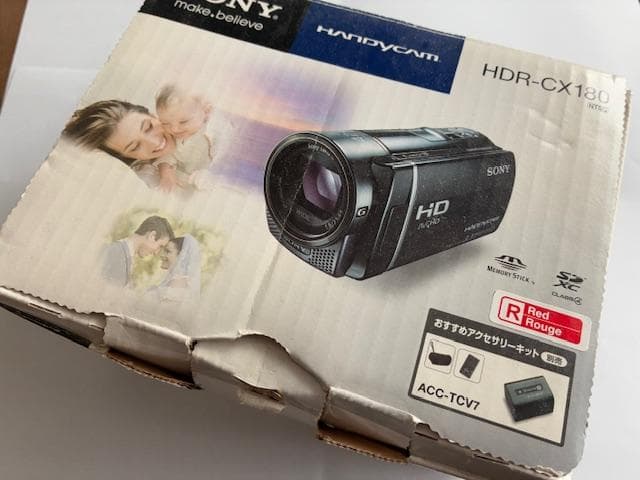 SONY Handycam　HDR−CX180 ビデオカメラ 赤　動作OK