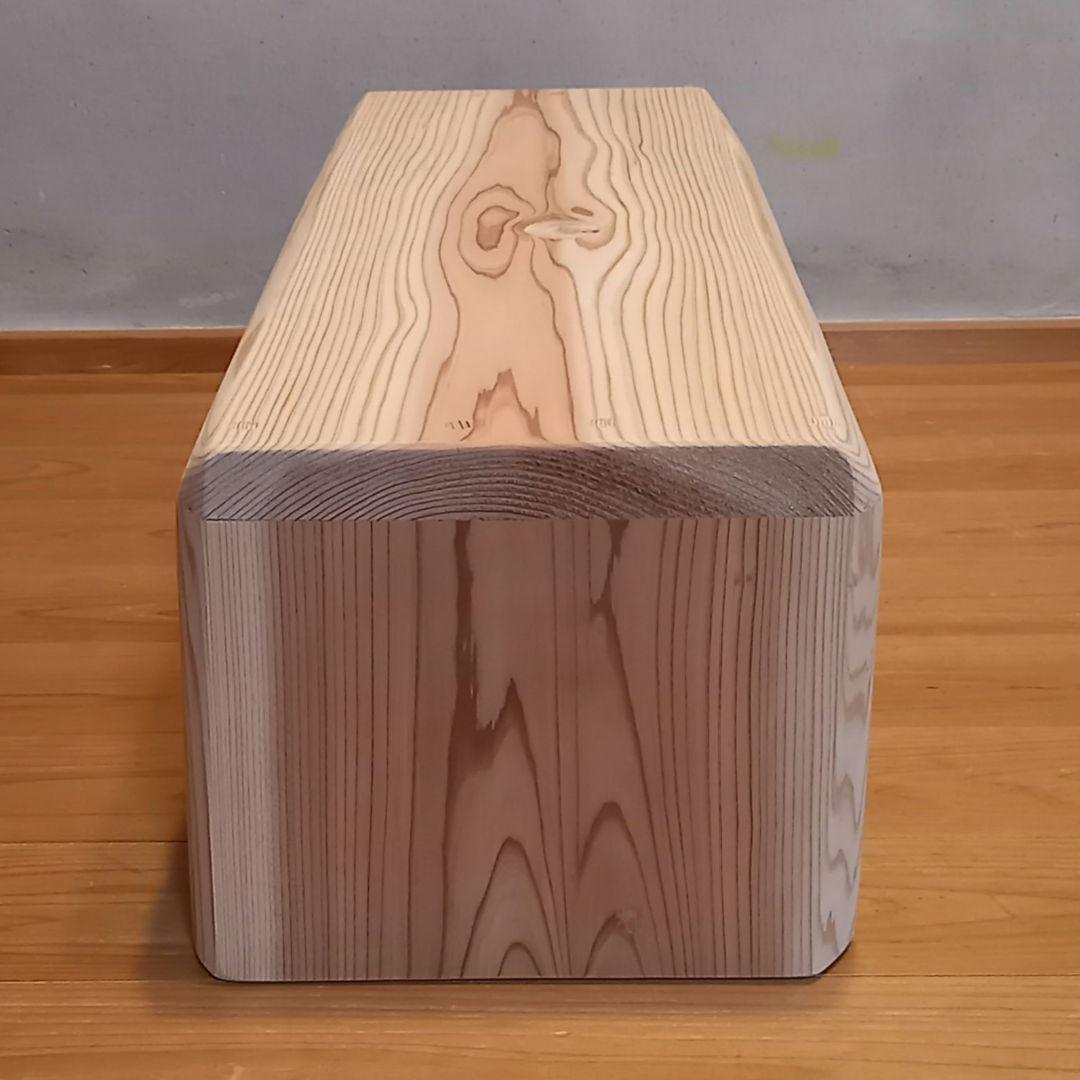 一点モノ　国産杉　靴脱ぎスツール