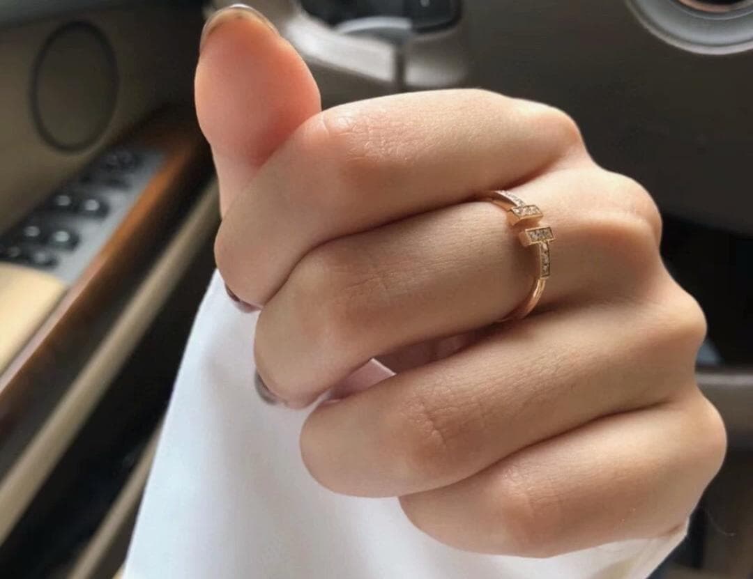 即日発送ローズゴールド 指輪 7 号サイズ