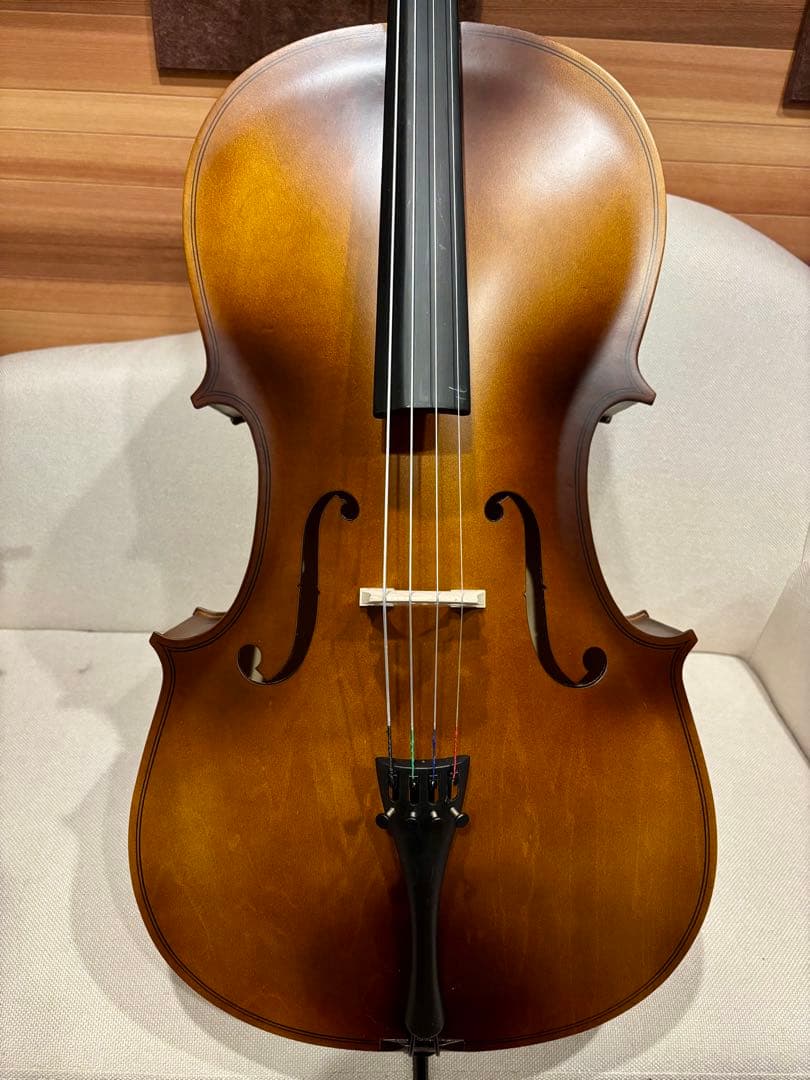 【San】1/2 チェロ ソフトケース・弓付き 初心者向け 分数