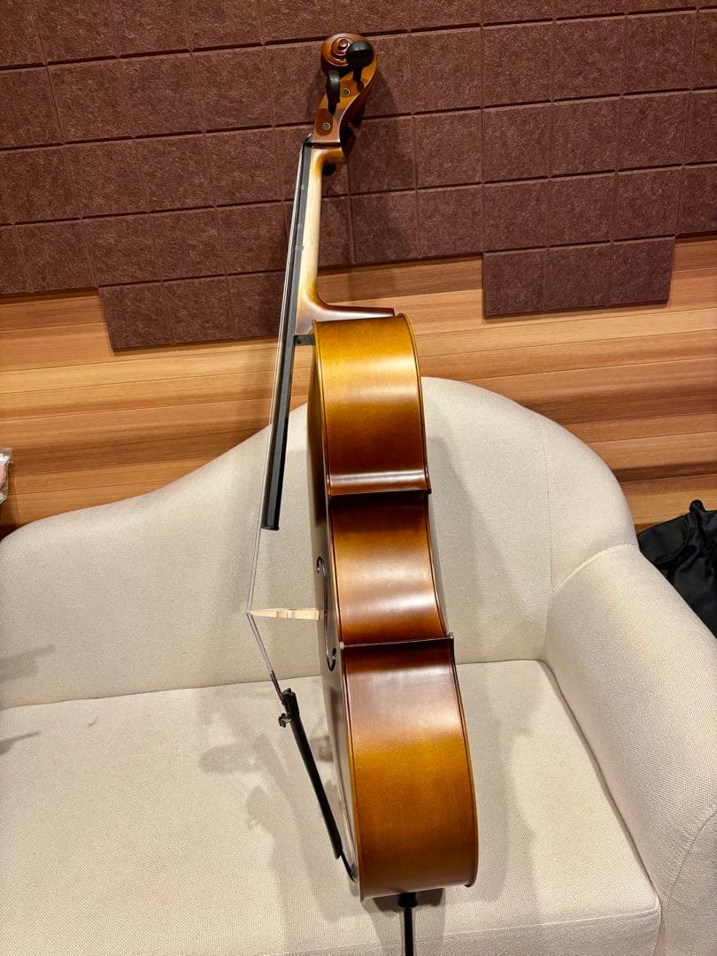 【San】1/2 チェロ ソフトケース・弓付き 初心者向け 分数