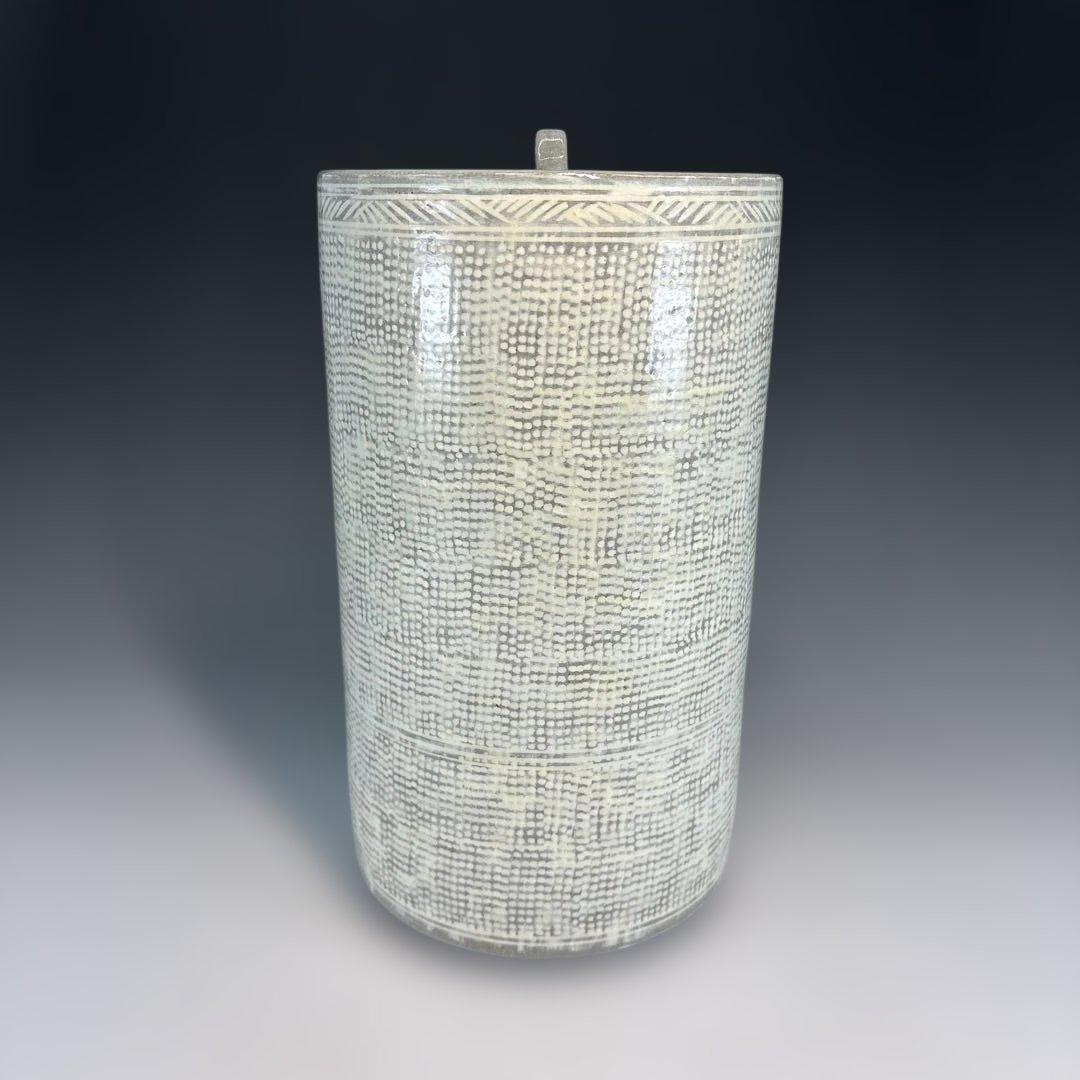 【中古品】茶道具　趙誠主造　御本三島細水指