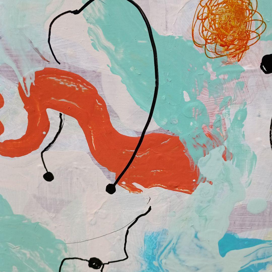 サラユカコ　榊原由香子　約20号アクリル　ティファニーブルーの誘惑