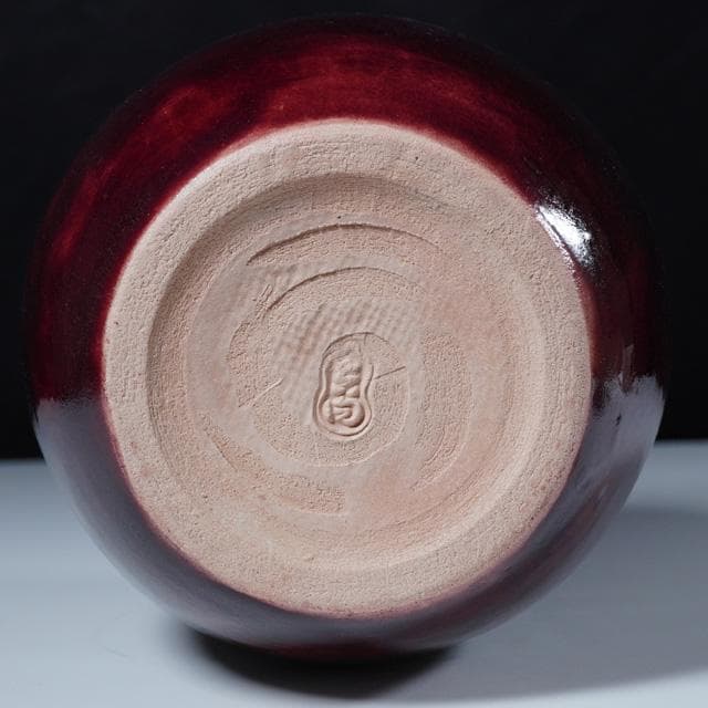 吉向蕃斉(七代松月)　三彩貼花文水指　共箱　茶道具　楽焼　大阪