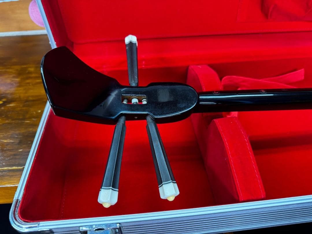 琉球 沖縄 三線 希少本蛇皮張 アルミハードケース 付属品多数