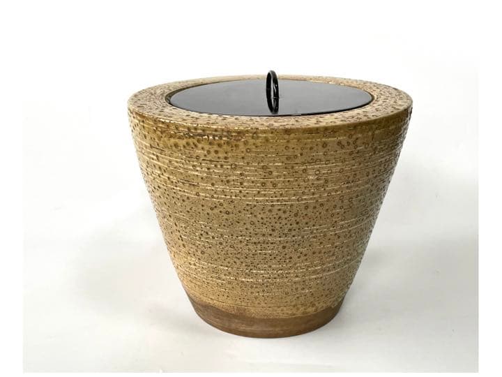 骨董　古美術　権兵衛焼　水指　御立山権兵衛作　出雲　楽山　島根　塗蓋