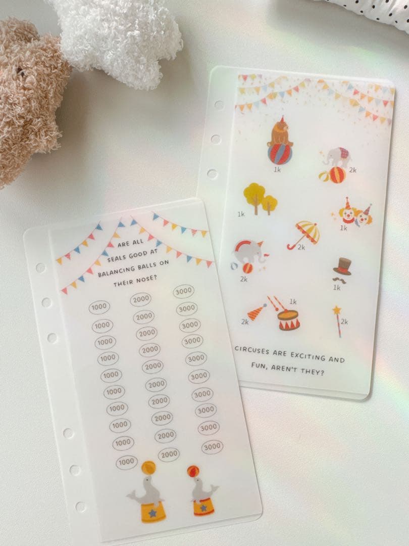 A6 refill Circus saving シール付き 2300円