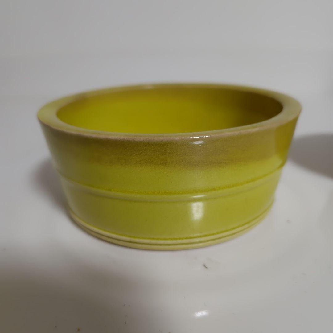 淡路 珉平焼 レモンイエローな入れ子鉢 1組