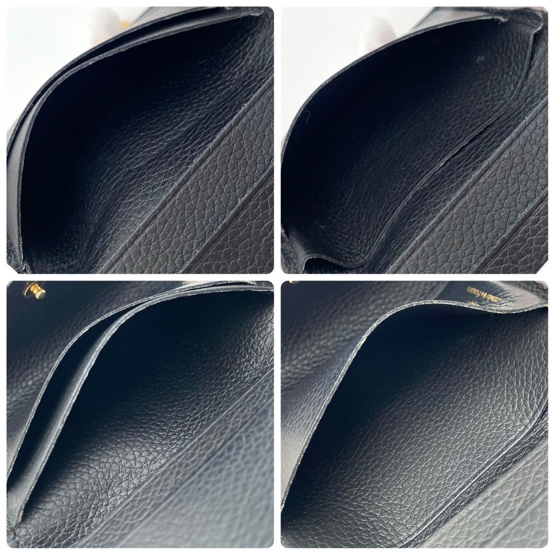 ルイヴィトン モノグラム アンプラント ポルトフォイユ ゾエ 三つ折り財布 黒