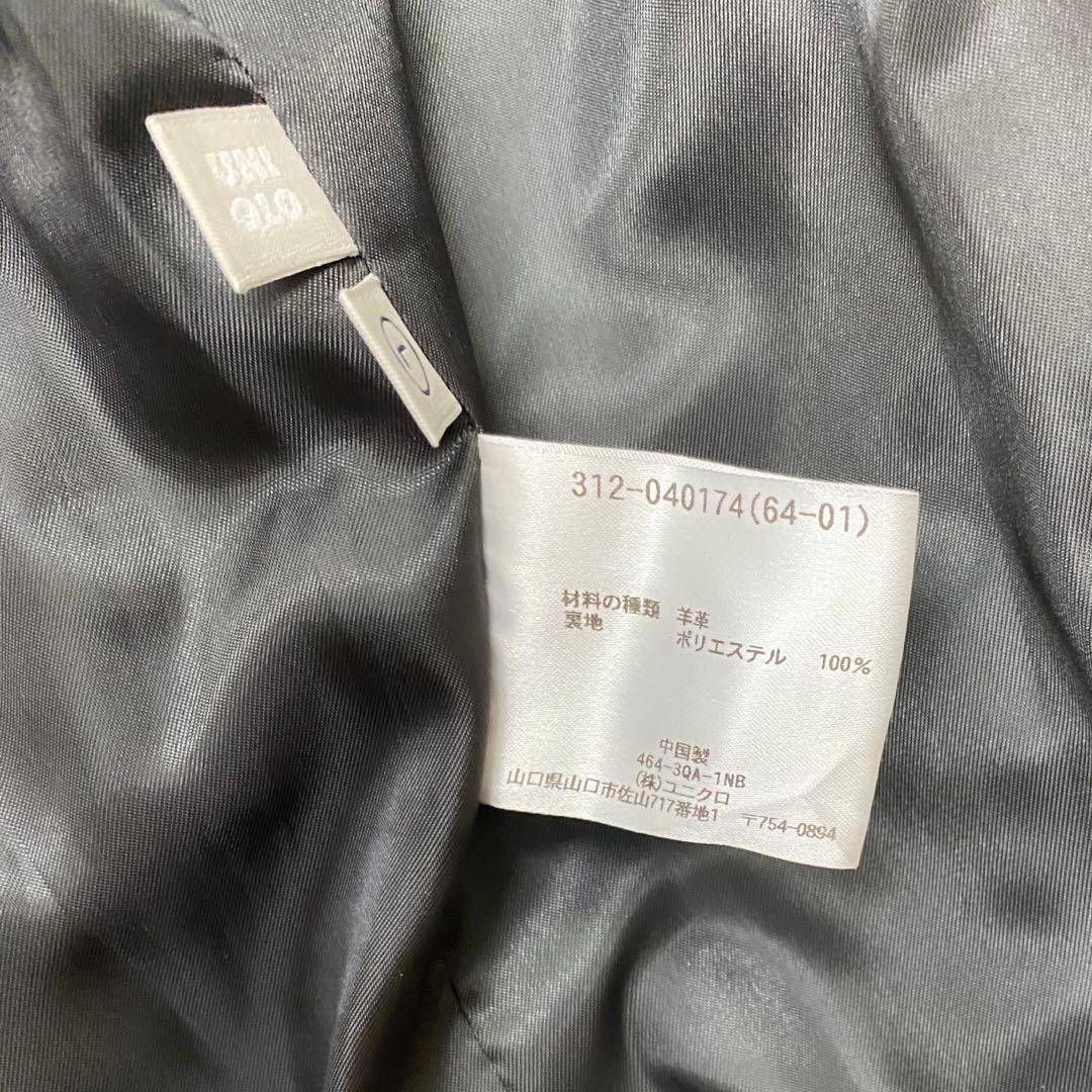 希少 OLD UNIQLO 廃盤旧モデル レザー ライダースジャケット　L　羊革