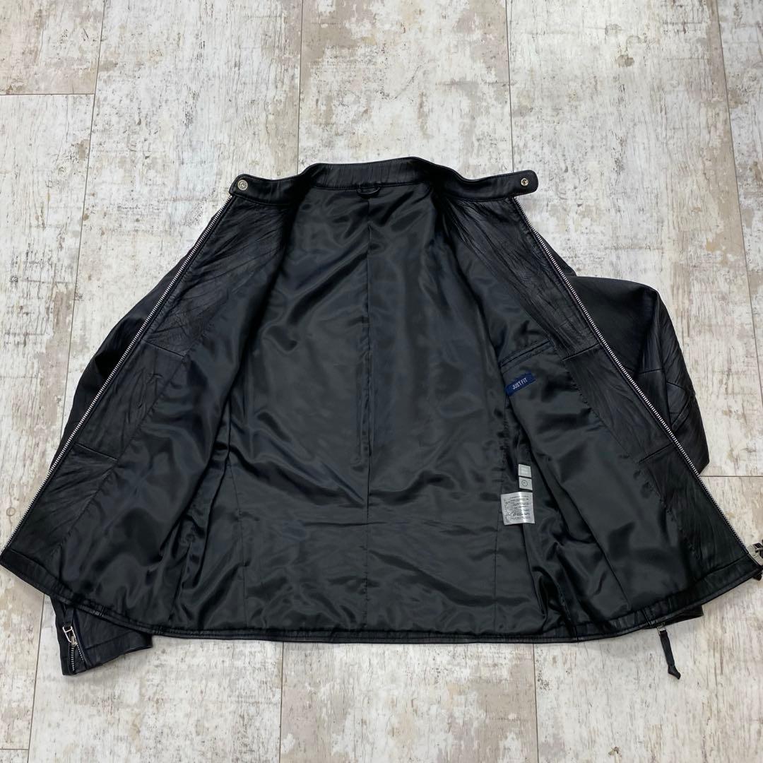 希少 OLD UNIQLO 廃盤旧モデル レザー ライダースジャケット　L　羊革