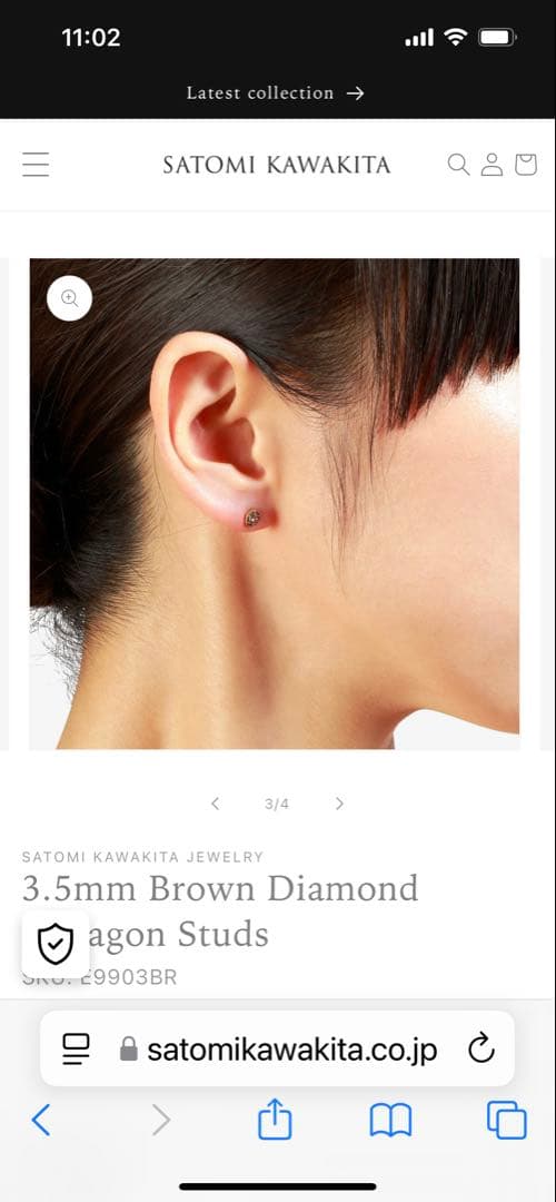 satomi kawakita ピアス　３.5ミリサイズ