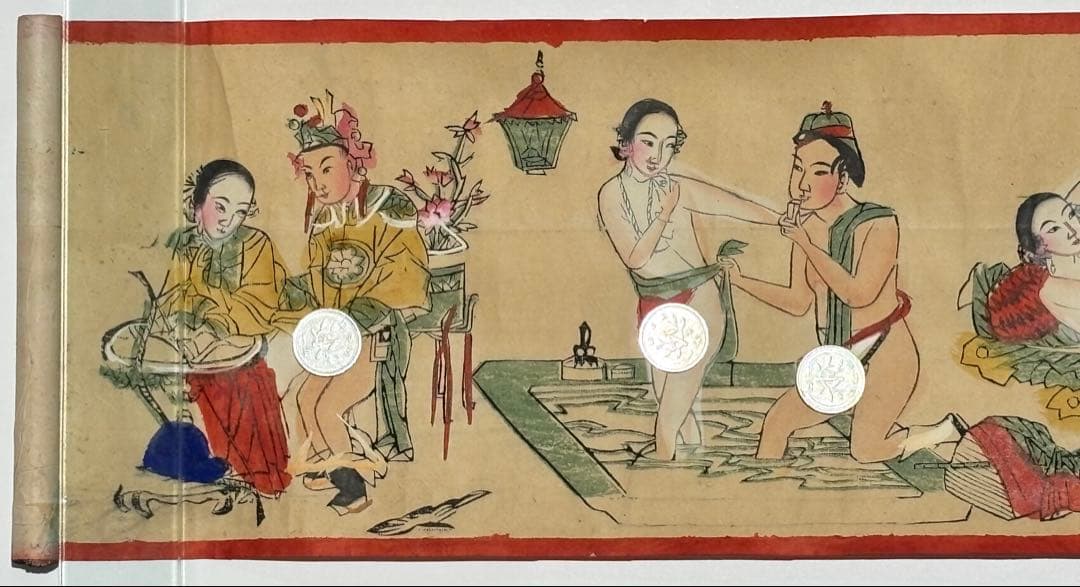 「中国木版春画巻」木版画 3種1巻|艶本 唐本 中国書 中国美術