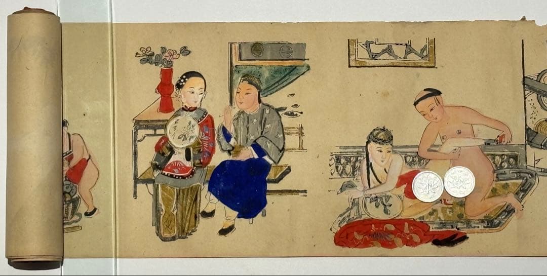 「中国木版春画巻」木版画 3種1巻|艶本 唐本 中国書 中国美術