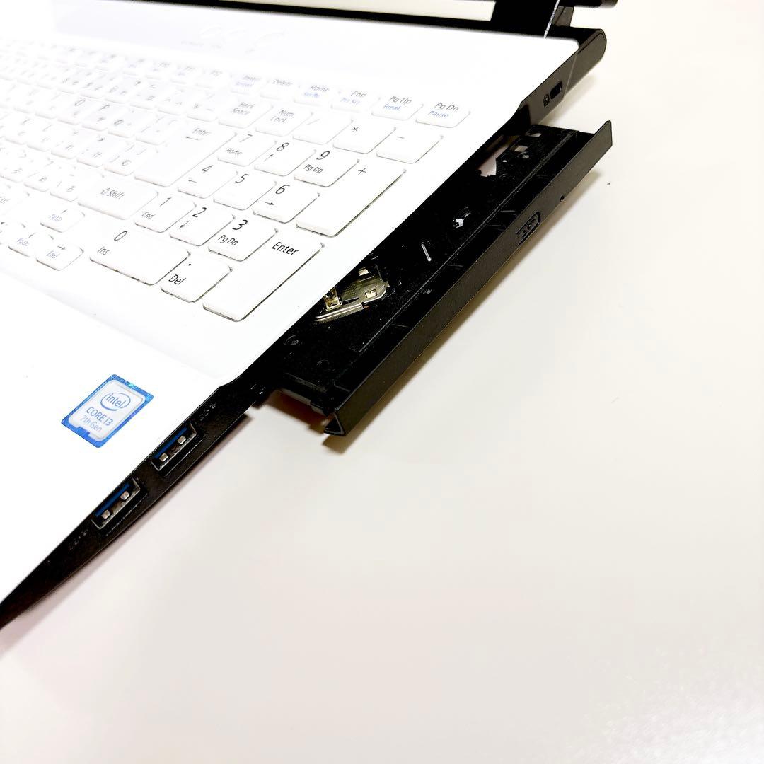 快適SSD✨メモリ8GB フルHD 第7世代 カメラ 白 ノートパソコン NEC