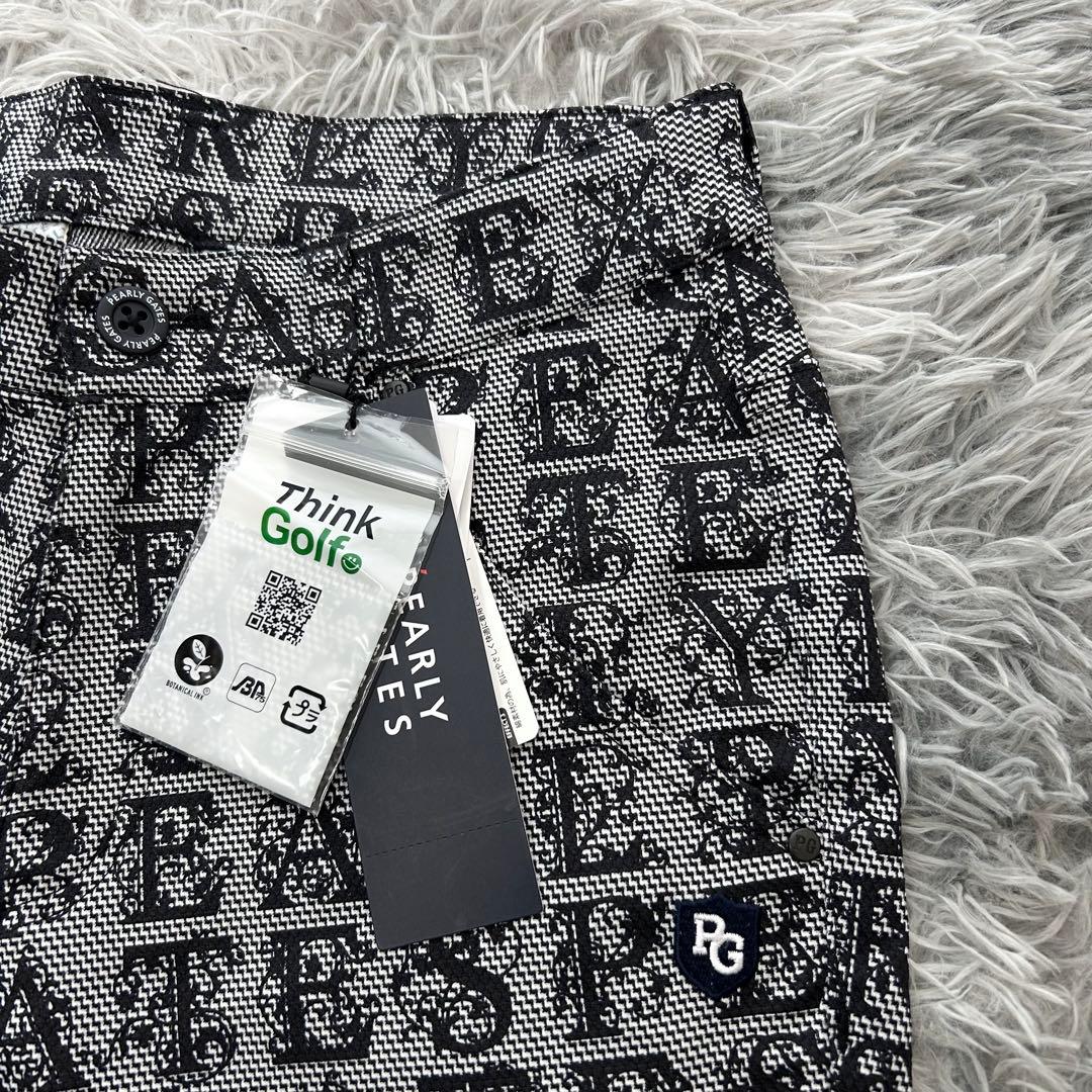 新品　パーリーゲイツ　パンツ　ストレッチ　装飾ロゴ　グレー　サイズ0