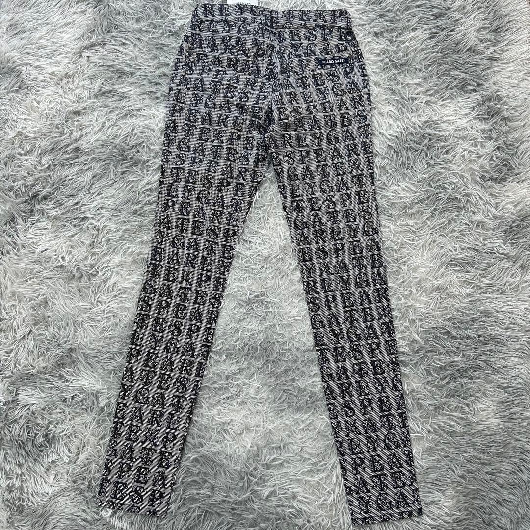 新品　パーリーゲイツ　パンツ　ストレッチ　装飾ロゴ　グレー　サイズ0