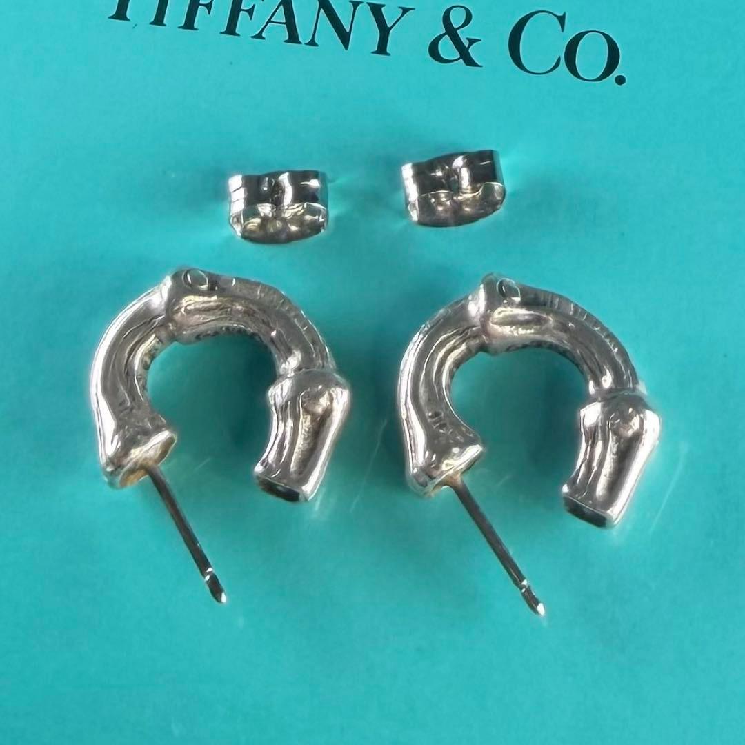 美品 Tiffany バンブー スモール フープ ピアス Vintage ロゴ