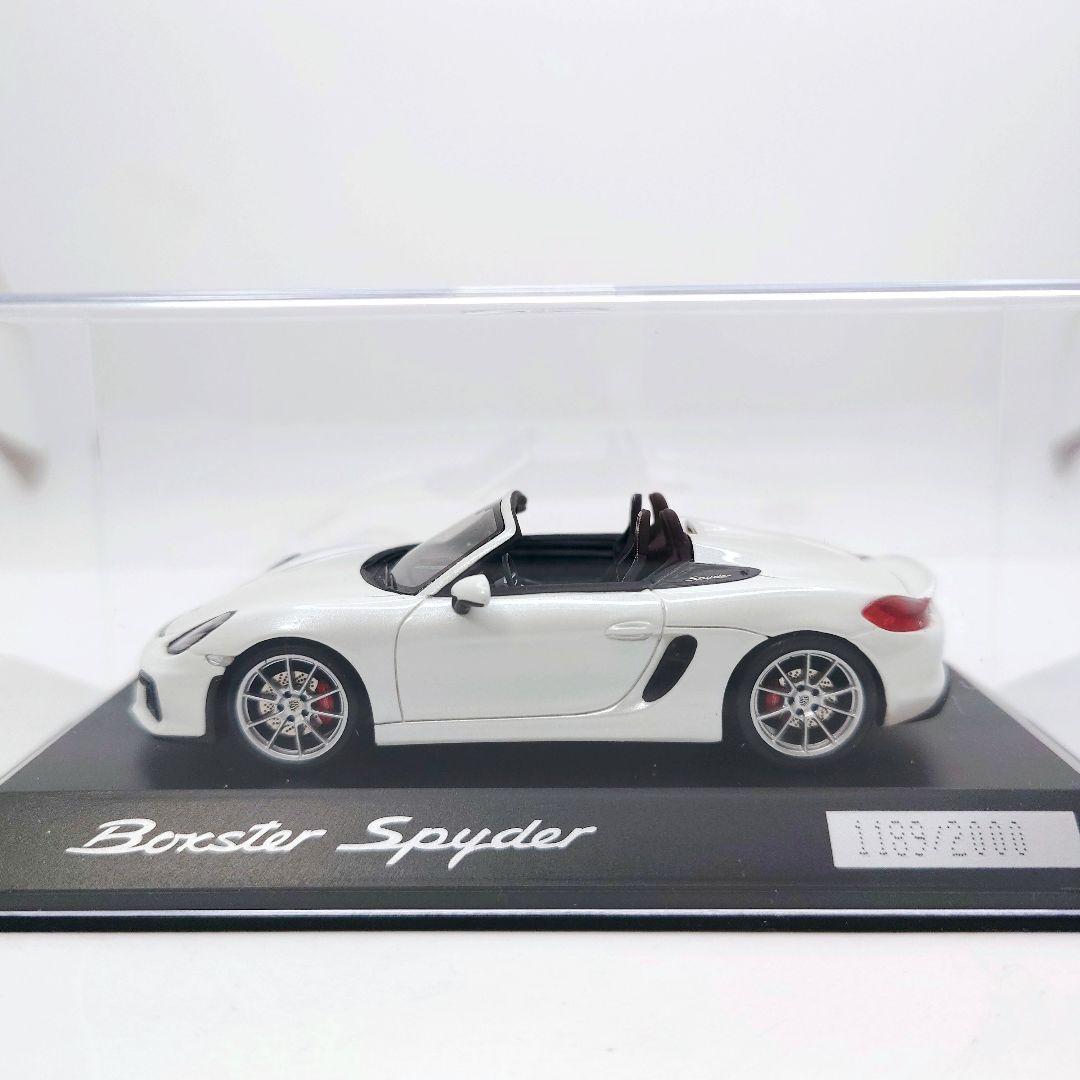 ポルシェ 981ボクスタースパイダー718ケイマン1/43ホワイト2000台限定