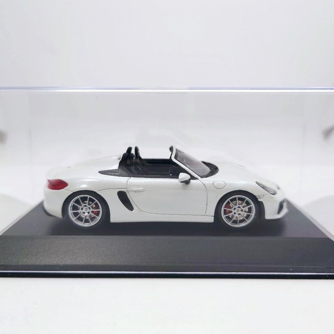 ポルシェ 981ボクスタースパイダー718ケイマン1/43ホワイト2000台限定