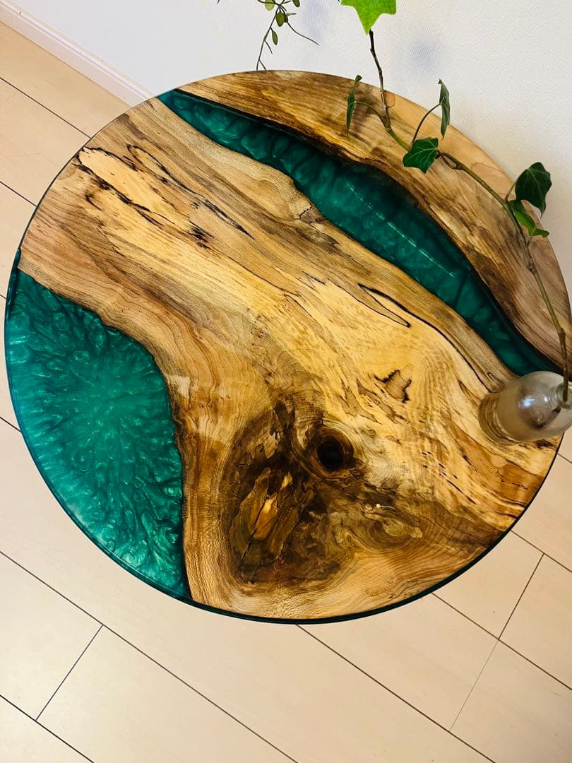 レジンテーブル　サイドテーブル　コーヒーテーブル　ソファテーブル