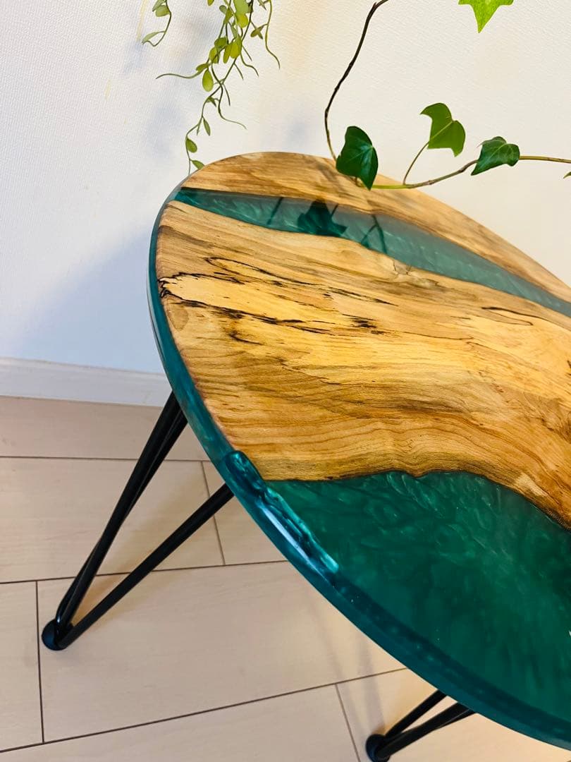 レジンテーブル　サイドテーブル　コーヒーテーブル　ソファテーブル