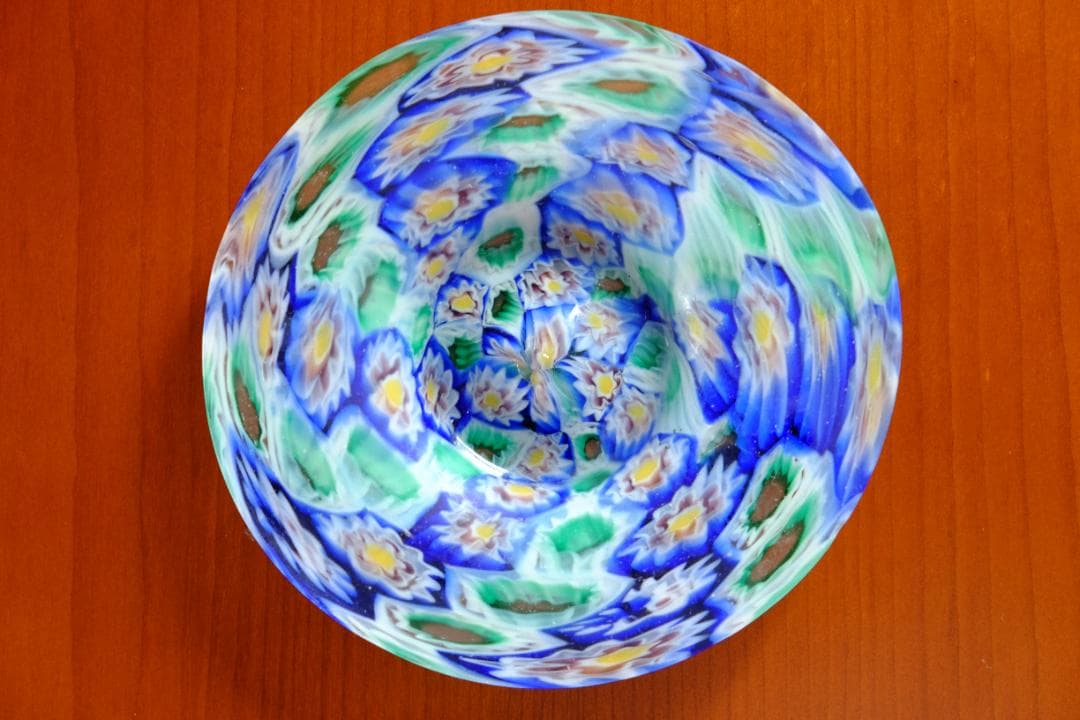 ミルフィオリ カップ＆ソーサー グラス 吹きガラス 作家 飯塚亜裕子 ムリーニ