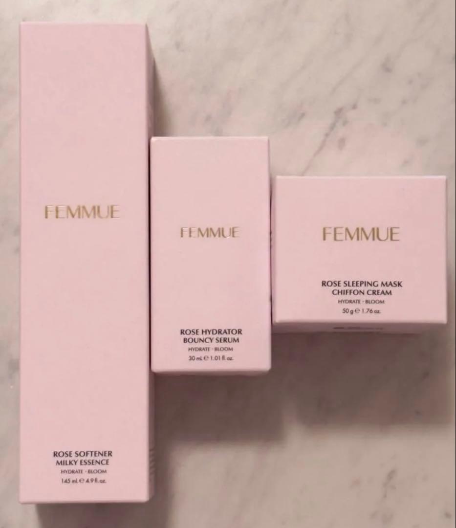 【3点セット】 FEMMUE ファミュ ブルーミングローズラインセット