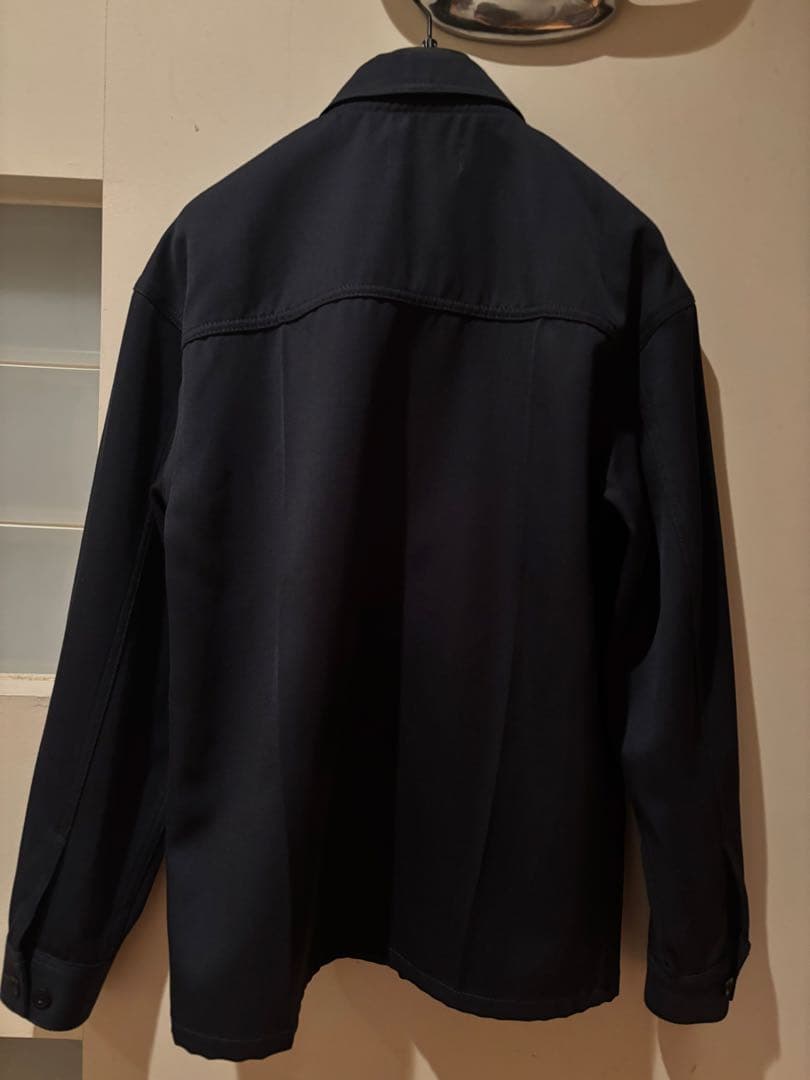 LEMAIRE ウール ワークシャツジャケット ブルーグレー サイズ：46