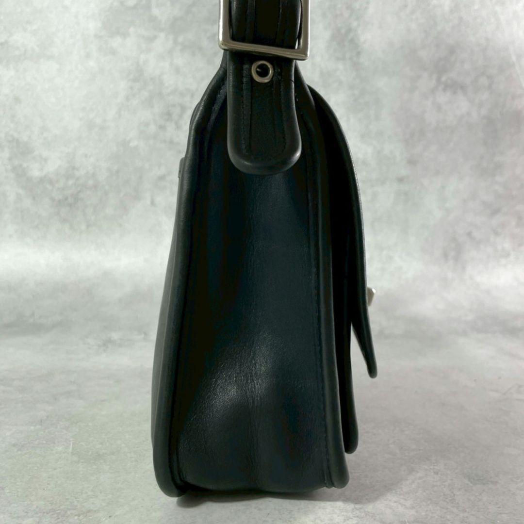 極美品 オールドコーチ ランブラー ショルダーバッグ レザー 黒 シルバー