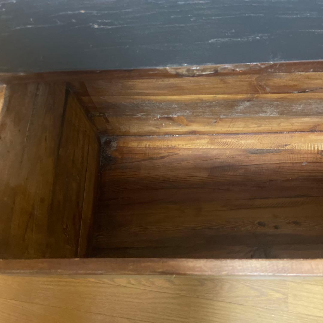 (Rihi24様用)青色の装飾木製収納箱　アンティーク　中国家具　アジアン