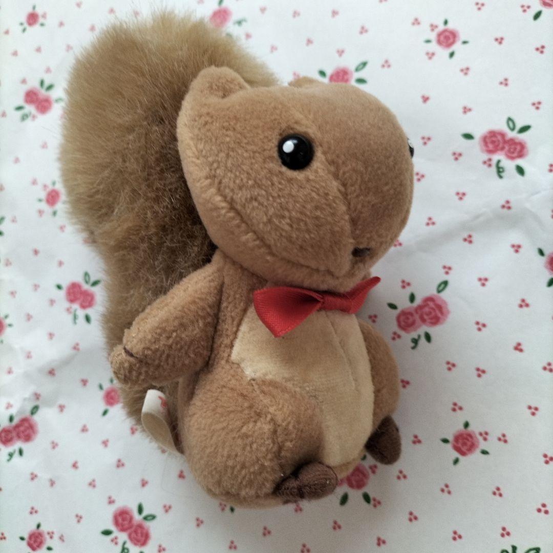 りぼん [こどものおもちゃ]まろ リス ぬいぐるみ 平成レトロ