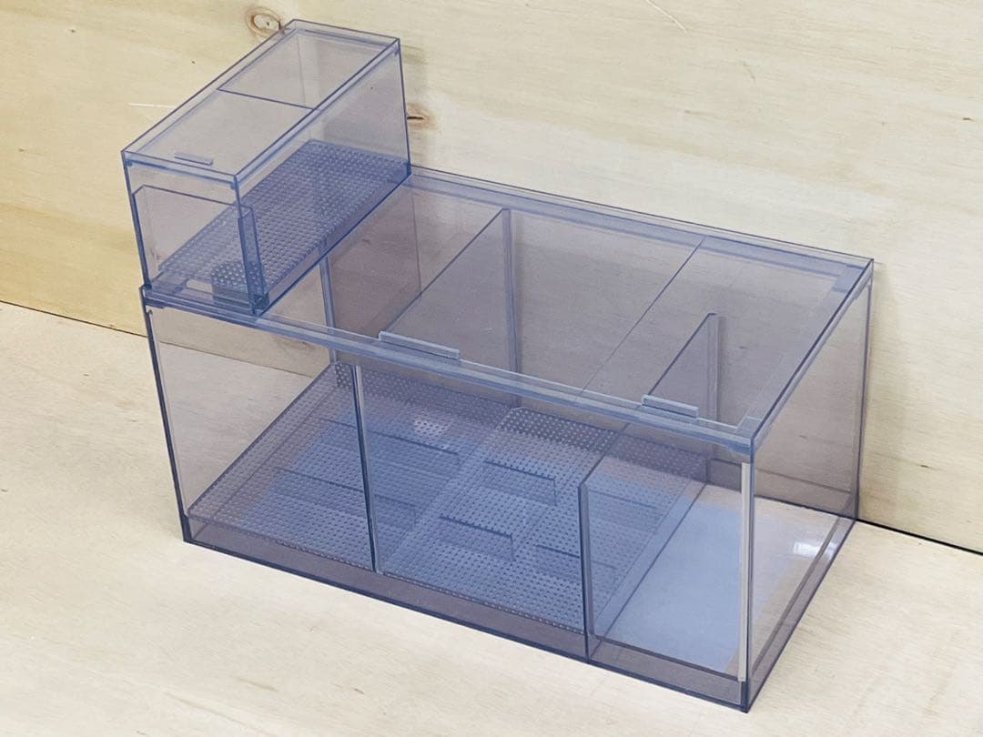 Ｗ750×Ｄ300×Ｈ300 オーバーフロー水槽用塩ビ濾過槽+ウールBOX