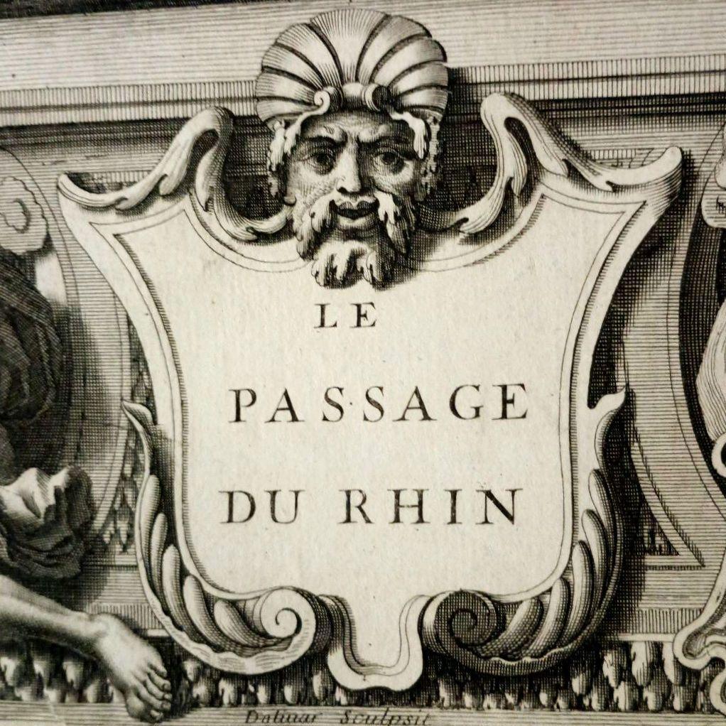 額装品　1673年　J.DOLIVAR 「ライン侵攻の図」稀少　美品