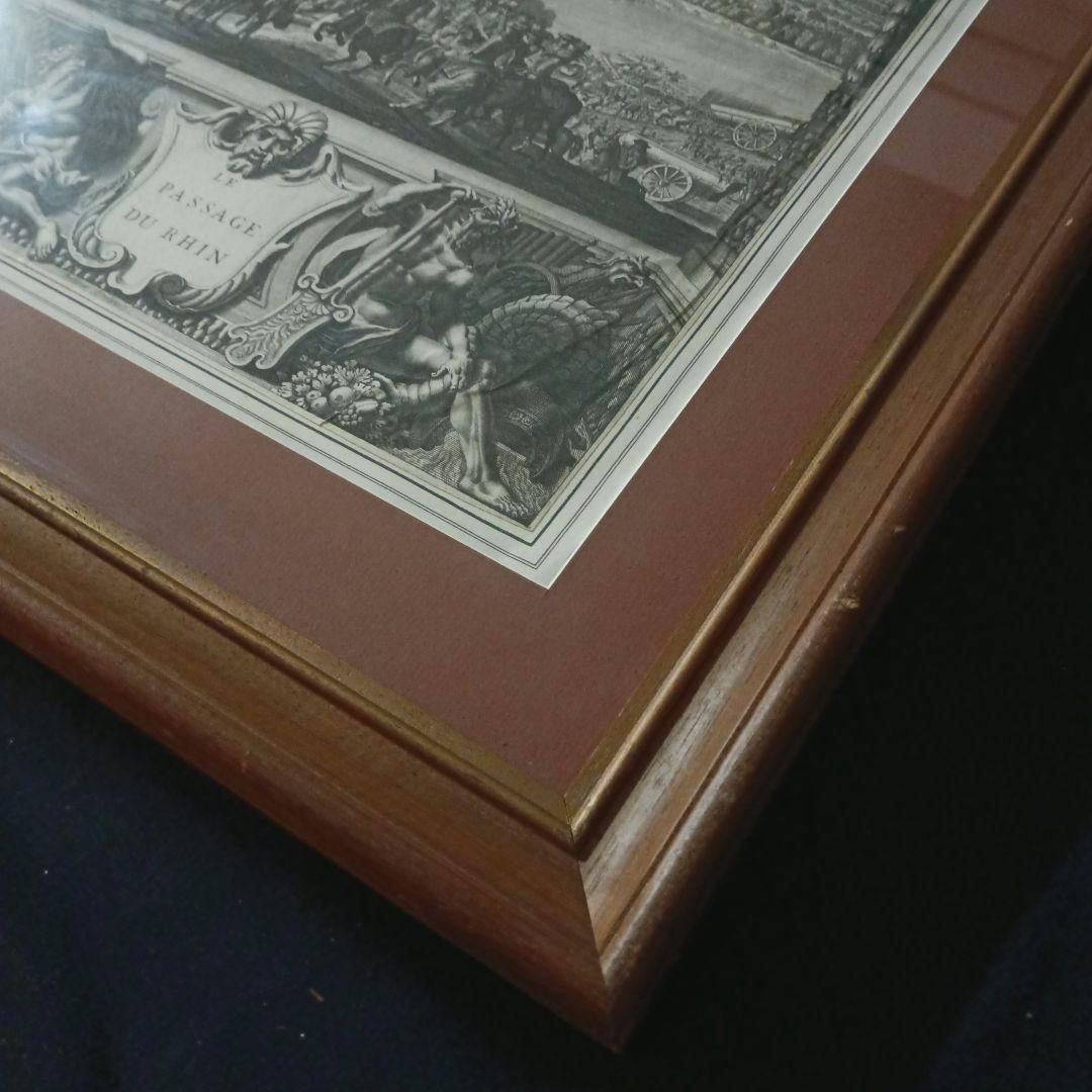 額装品　1673年　J.DOLIVAR 「ライン侵攻の図」稀少　美品