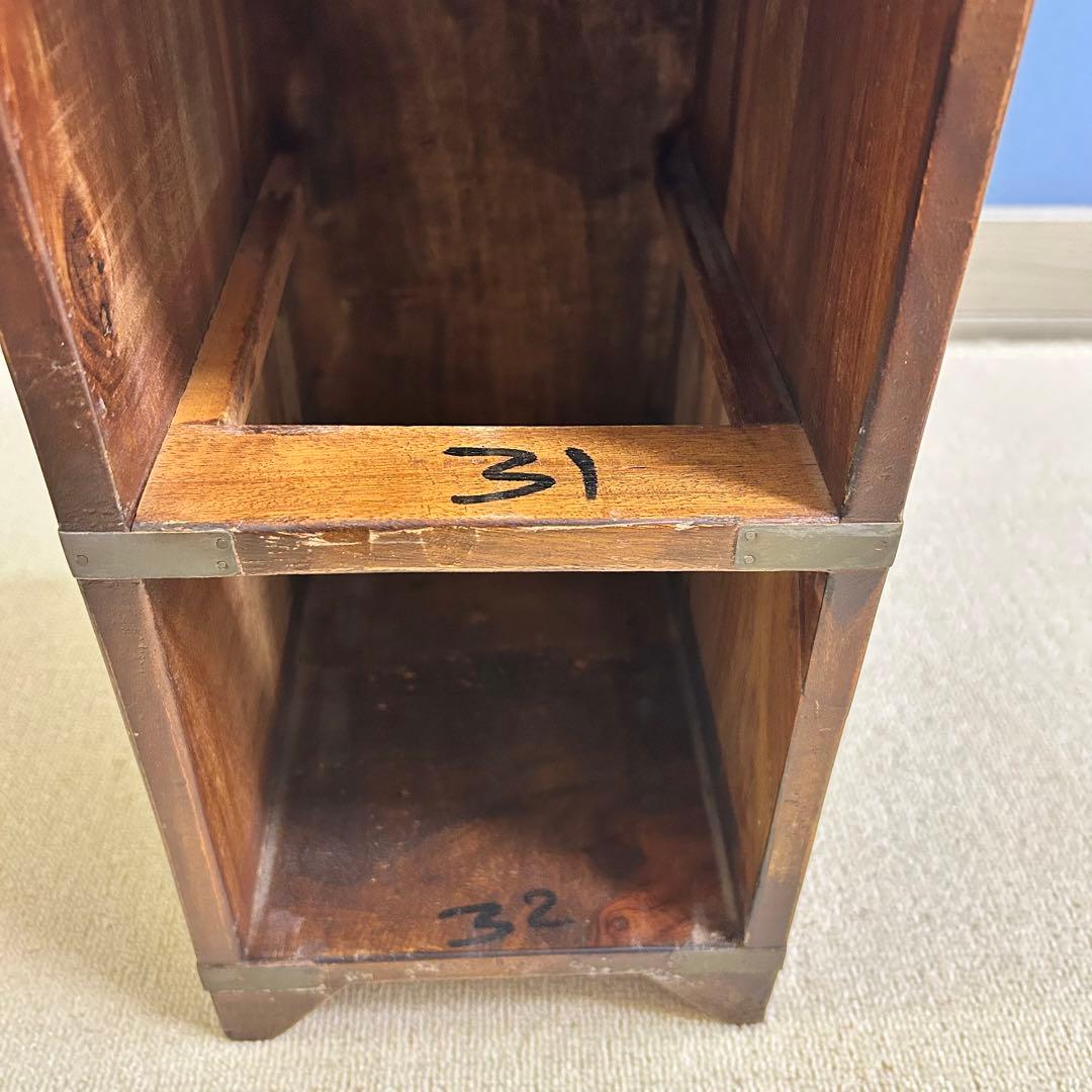 オールドメゾン 木製アンティーク風引き出し2段 CD保管