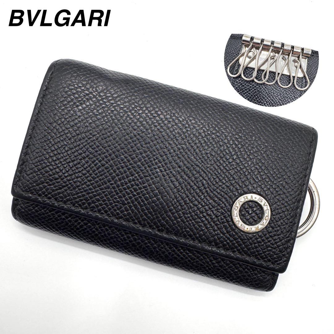 美品✨ブルガリ　6連　キーケース　ビーゼロワン　ブラック