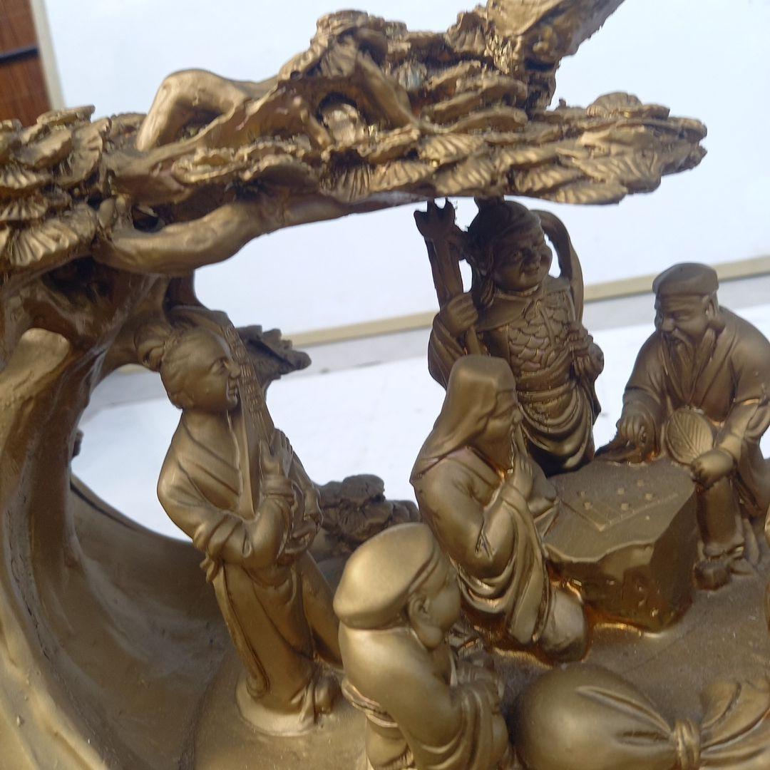 道教の八仙をモチーフにした置物　幅38cm